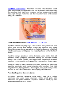 Harga Obat Sembuhkan keputihan encer berbau