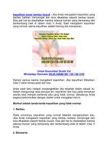 Metode pengobatan keputihan encer berbau busuk
