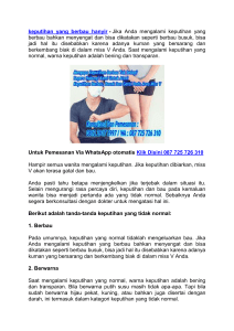 Metode pengobatan keputihan yang berbau hanyir