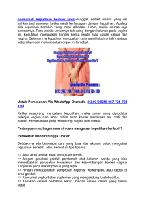 normalkah keputihan berbau amis pada wanita