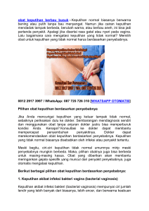 Merek obat keputihan berbau busuk
