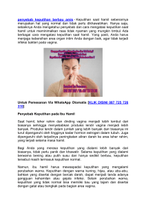 Salah satu penyebab keputihan berbau amis