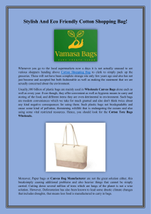 Stylish And Eco Friendly Cotton Shopping Bag
