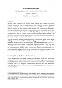 Kristus dan Penderitaan