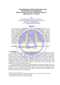 Pengembangan LKS Menulis Teks Eksposisi dengan Teknik Copy the Master