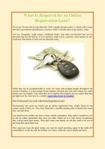 What Is Required for an Online Registration Loan