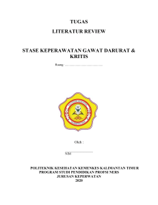 Outline Literatur Review  Stase Gadar Kritis 2020