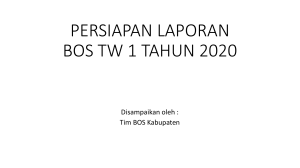 PERSIAPAN DESK TW 1 TAHUN 2020