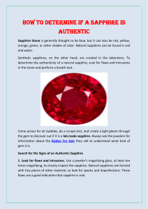 How to determine if a Sapphire is Authentic