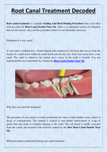 Root Canal Treatment Decoded