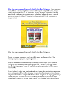 Obat Anyang Anyangan Kencing Sedikit Sedikit Tak Melegakan