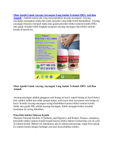 Obat Apotik Untuk Anyang Anyangan Yang Sudah Terbukti 100% Asli Dan Ampuh