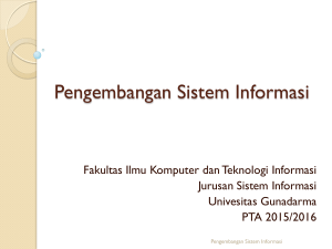 1. Pengembangan Sistem Informasi