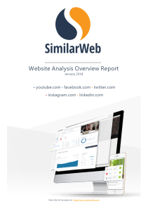 Website Analysis Overview Youtube, FB, Twitter, Insta, Linke