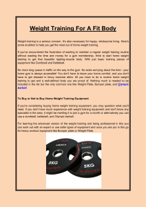 Weight Training For A Fit Body