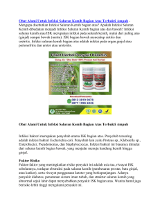 Obat Alami Untuk Infeksi Saluran Kemih Bagian Atas Terbukti Ampuh