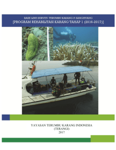 Laporan Kondisi Ekosistem terumbu karang Pulau Sangiang, Banten