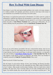 How To Deal With Gum Disease