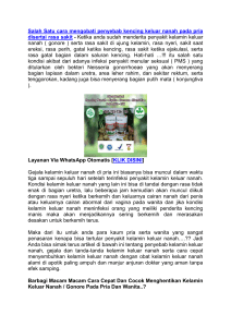 Salah Satu cara mengobati penyebab kencing keluar nanah pada pria disertai rasa sakit