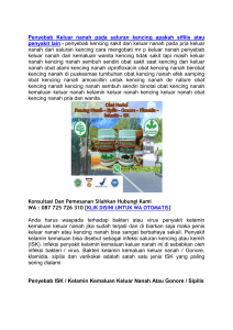 Penyebab Keluar nanah pada saluran kencing apakah sifilis atau penyakit lain