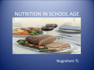 7.NUTRITION IN SCHOOL AGE