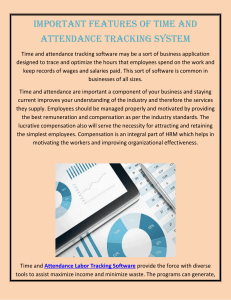 Important Features Of Time And Attendance Tracking System