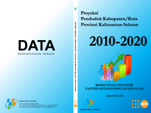 Proyeksi Penduduk Kabupaten Kota Provinsi Kalimantan Selatan.  UNITED NATIONS POPULATION FUND JAKARTA 2015