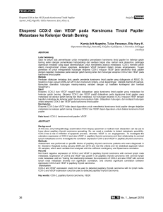 Ekspresi COX-2 dan VEGF pada Karsinoma Tiroid Papiler Metastase ke Kelenjar Getah Bening