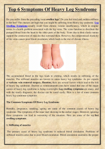 Top 6 Symptoms Of Heavy Leg Syndrome