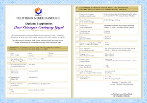 Suplemen Diploma Politeknik Negeri Bandung: Rekabentuk Jalan & Jambatan