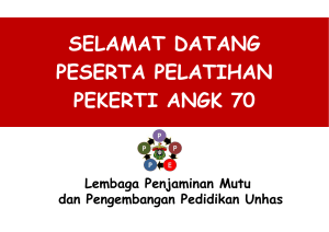 Modul Pelatihan PEKERTI 70: Kemahiran Pengajaran