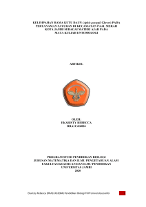 Artikel Ekaristy Rebecca