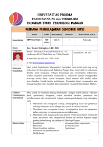 RPS MATEMATIKA I Univ PRISMA