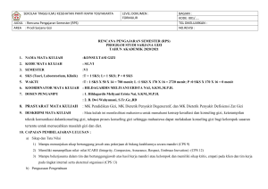 Rencana Pengajaran Semester (RPS) Konsultasi Gizi Prodi Sarjana Gizi STIKES Panti Rapih Yogyakarta