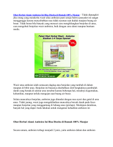 Obat Herbal Alami Ambeien Ini Bisa Dicoba di Rumah 100% Manjur