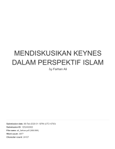 Keynesi diskussioon islamis: Farhan Ali uurimus