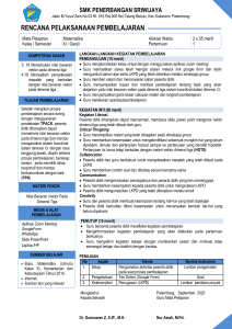 Rencana Pelaksanaan Pembelajaran Matematika Kelas XI: Vektor 3D