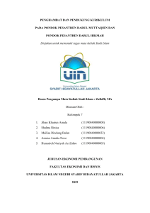 Penghambat dan Pendukung Kurikulum Pesantren