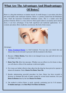 What Are The Advantages And Disadvantages Of Botox