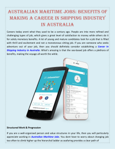 Australian Maritime Jobs Benefits Of Making A Career In Shipping Industry In Australia