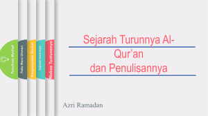 sejrah turunnya al quran dan penulisannya