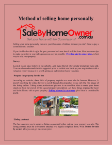 Method of selling home personally