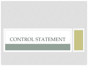 Control statement