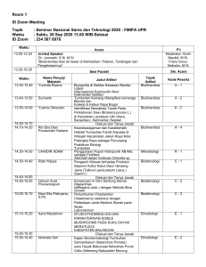 Jadwal Seminar Nasional Sains dan Teknologi 2020 - FMIPA UPR