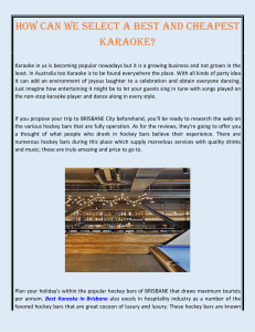 How can we select a best and cHeapest karaoke?