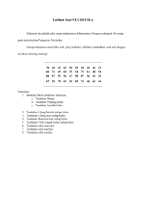 Latihan soal STATISTIKA