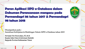 Paparan Bimtek SIPD Edatabase 2019