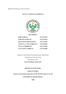 Makalah ikatan atom kristal