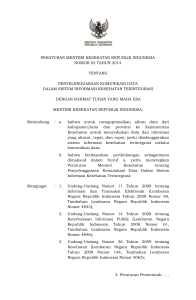 PMK No 92 ttg Komunikasi Data Dalam SIK