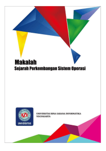 SEJARAH PERKEMBANGAN SISTEM OPERASI